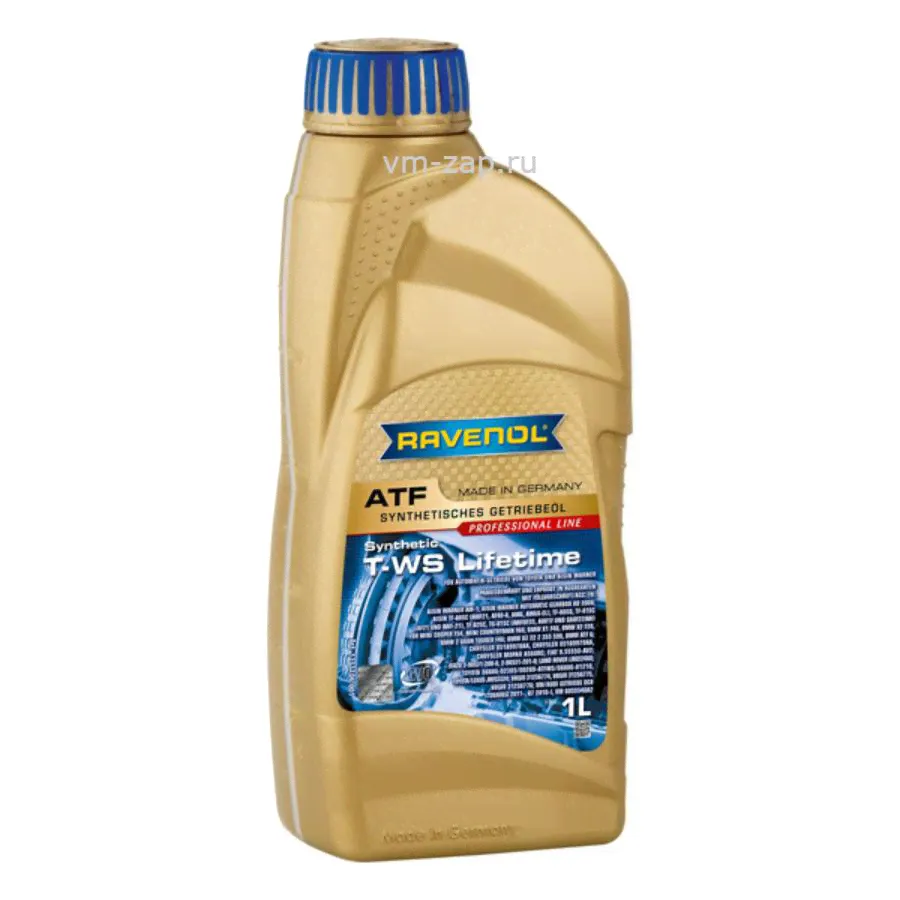 1211106001 RAVENOL Масло АКПП RAVENOL ATF T-WS Lifetime Fluid, 1 литр